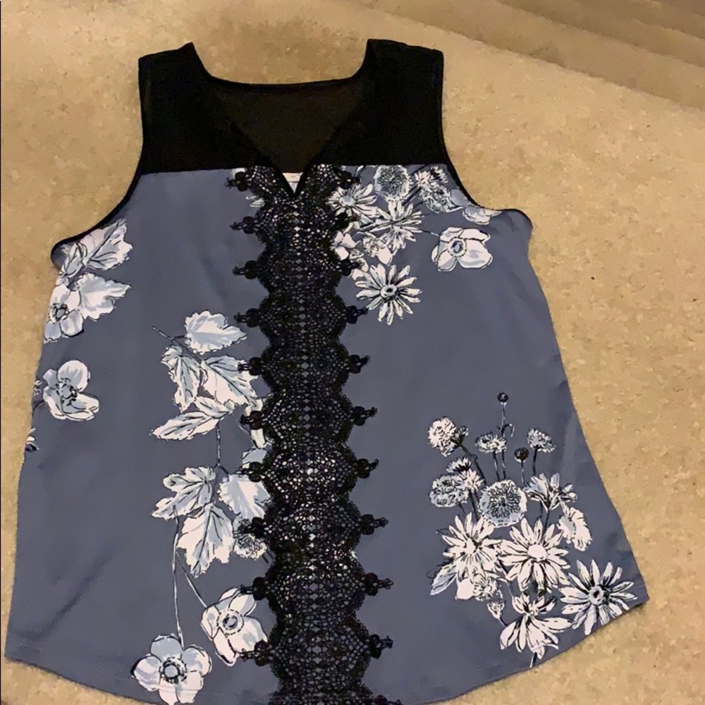 Purple and black blouse